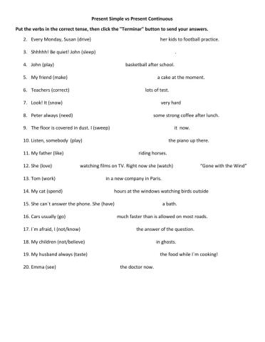 Present simple vs Present continuous 1