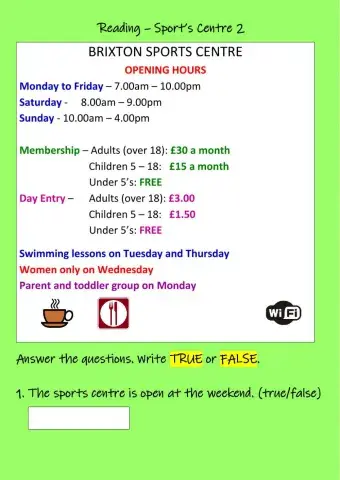 Reading - Sports Centre 2