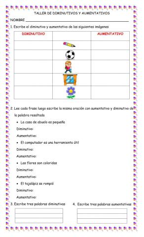 Aumentativo y diminutivo