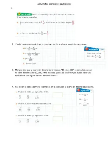 Expresiones equivalentes