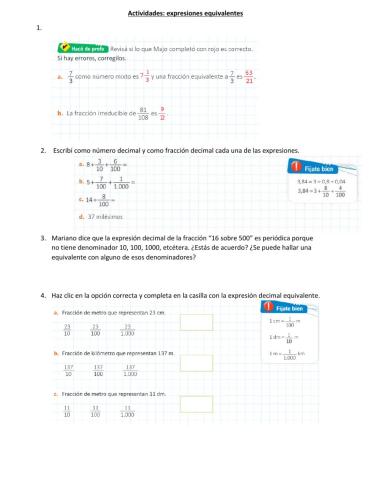 Expresiones equivalentes