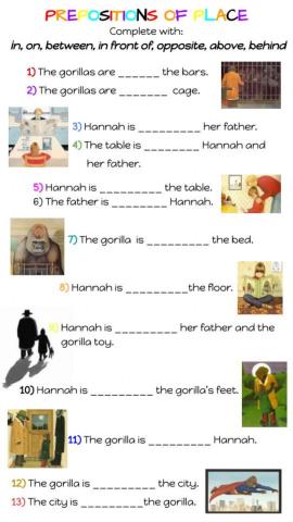 Prepositions of place