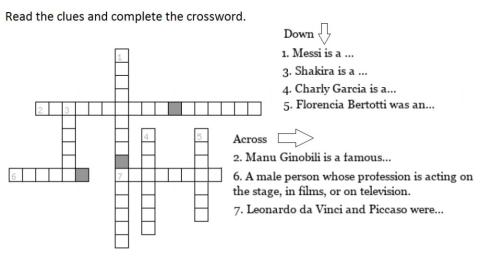 Celebrities of all times - Experimenting activity - lexis