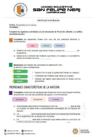 Propiedades de la materia