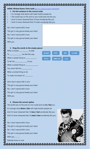 Song: wicked game Chris Isaak