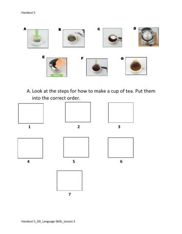 Demonstrating a Process: Teabag Steps