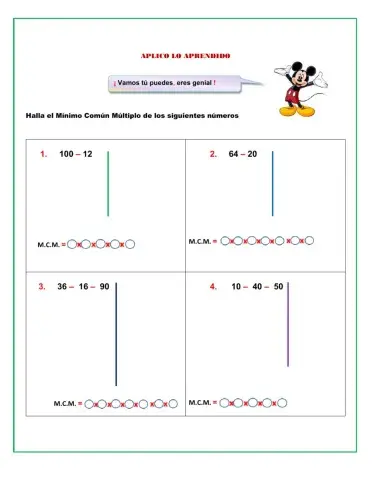 MÍNIMO COMÚN MÚLTIPLO