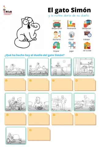 El gato Simón y su dueño