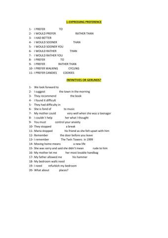 Infinitives and Gerunds