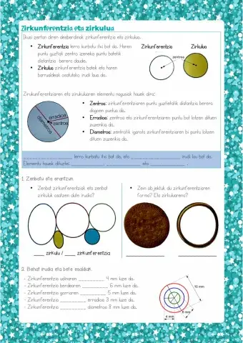 Irudi lauak. Perimetro, azalera, zirkuluak3