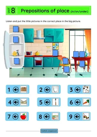 Prepositions of place (in, on, under)
