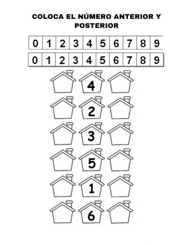 Número anterior y posterior