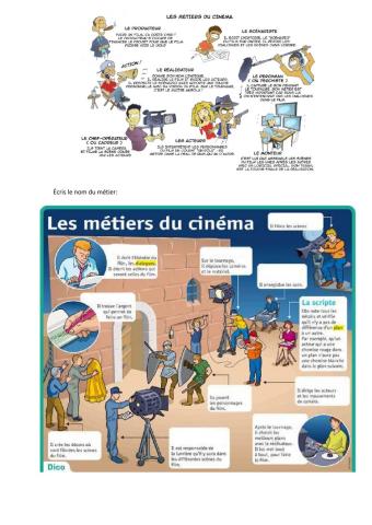 Les métiers du cinéma