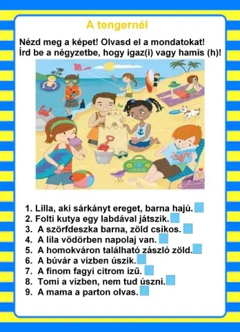 Gyakorlás : A tengernél 2-1