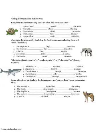 Comparative adjectives