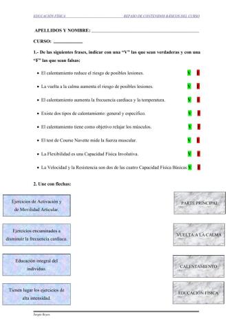 4º y 5º PRIMARIA Contenidos básicos educación física