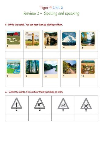 Tiger 4 Unit 6 Review 2 Writing speaking