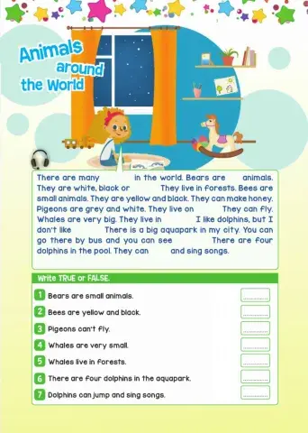 Animals listen&fill in the blanks