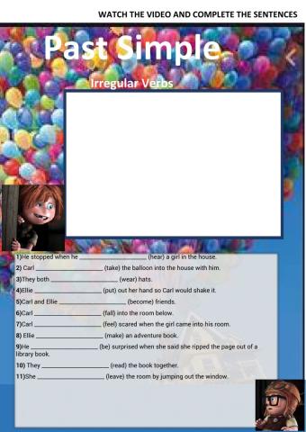 Present Simple, Irregular verbs worksheet