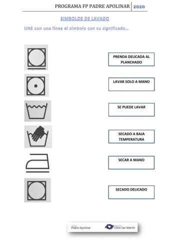 Simbolos de lavado