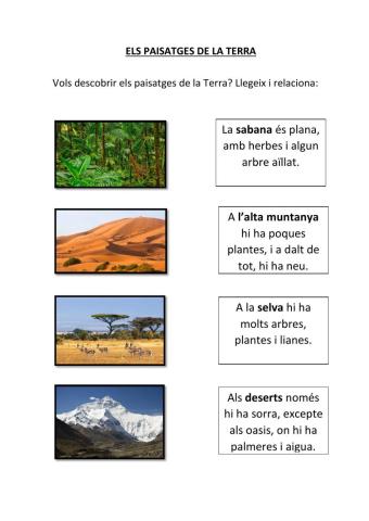 Els paisatges de la Terra