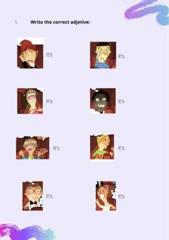 Adjetives to express opinion