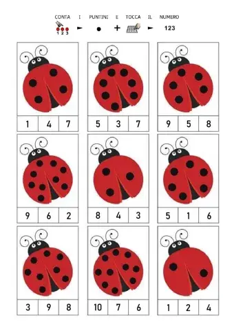 Associazione numero-quantità da 1 a 10 - Istruzioni in CAA