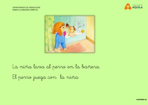 Marca la oracion corretca