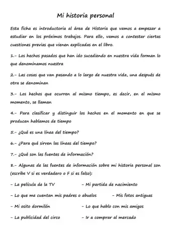 Mi historia personal