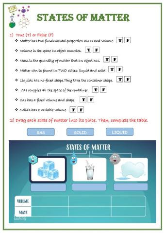 States and changes of matter