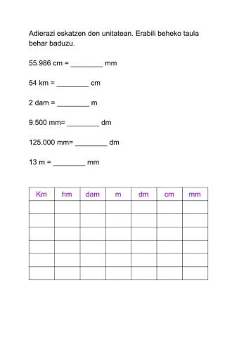 Luzera unitate aldaketa 3