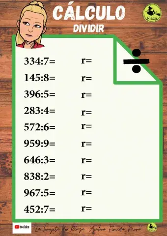 3º división abn tres cifras entre una cifra