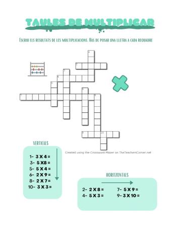 Taules de multiplicar 2, 3 i 5