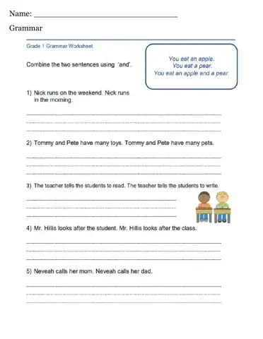 Combing Sentences With And