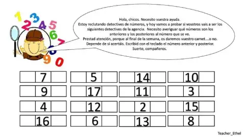 Anterior y posterior hasta el 20