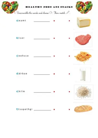 Healthy food and snacks