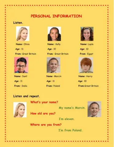 Personal information