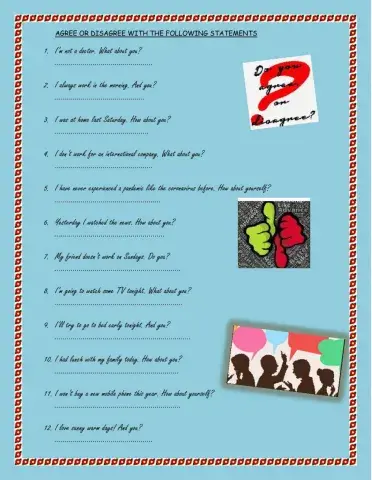 Agreeing and disagreeing