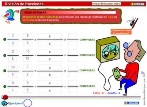 Operaciones con fraciones