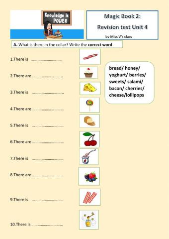Magic Book 2: Revision test Unit 4- Easy EDIT