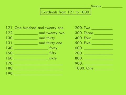 Cardinals 121-1000 Writing