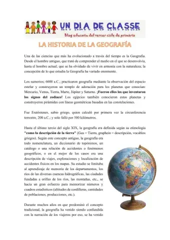 Comprensión lectora: la geografía