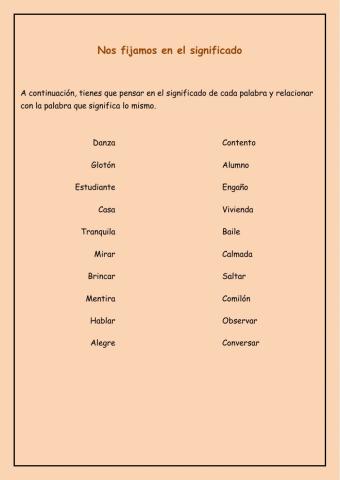 Sinónimos y antónimos