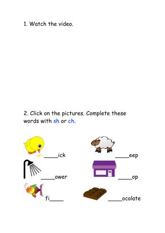 Sh - ch Phonics