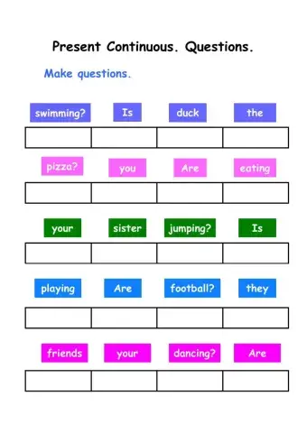 Present Continuous. Questions.
