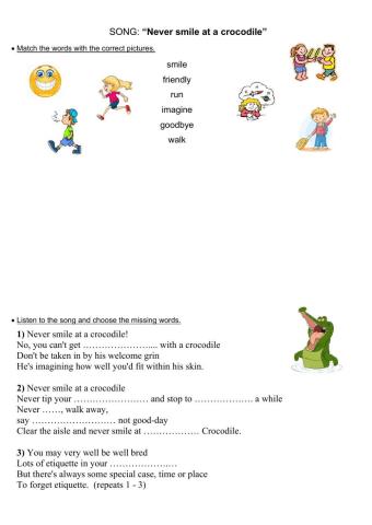 Song -Never smile at a a crocodile-