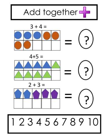 Ten frame addition