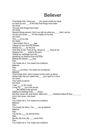 Believer, Imagine Dragons