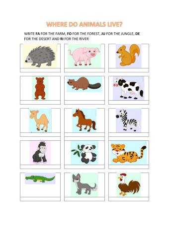 Where do animals live? 2
