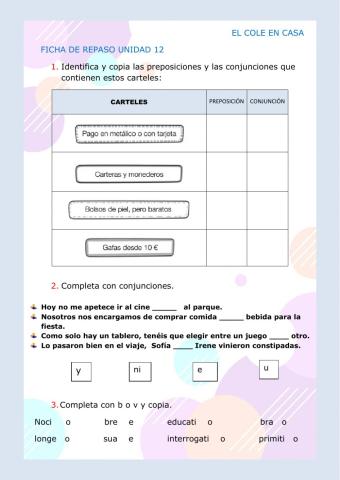 Actividades de repaso